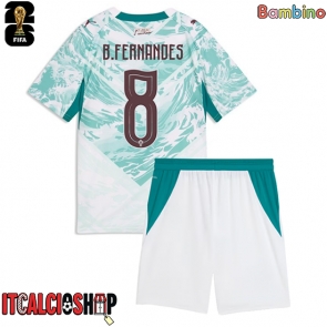 Portogallo Bruno Fernandes #8 Seconda Maglia Bambino Mondiali 2026 Manica Corta (+ Pantaloni corti)